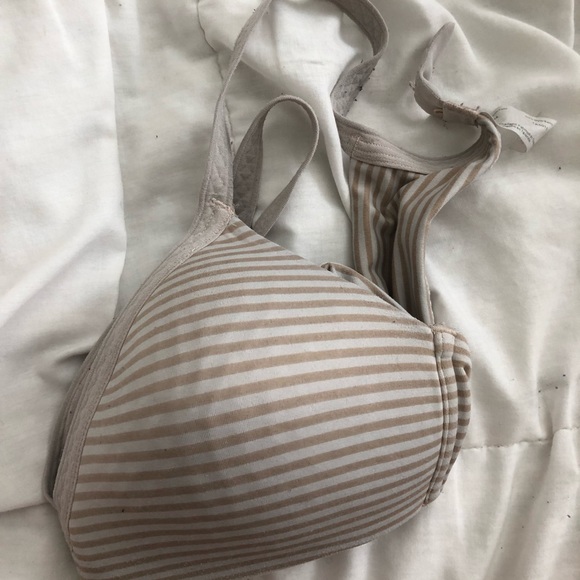 Women’s Beige Striped Bra - Picture 2 of 4